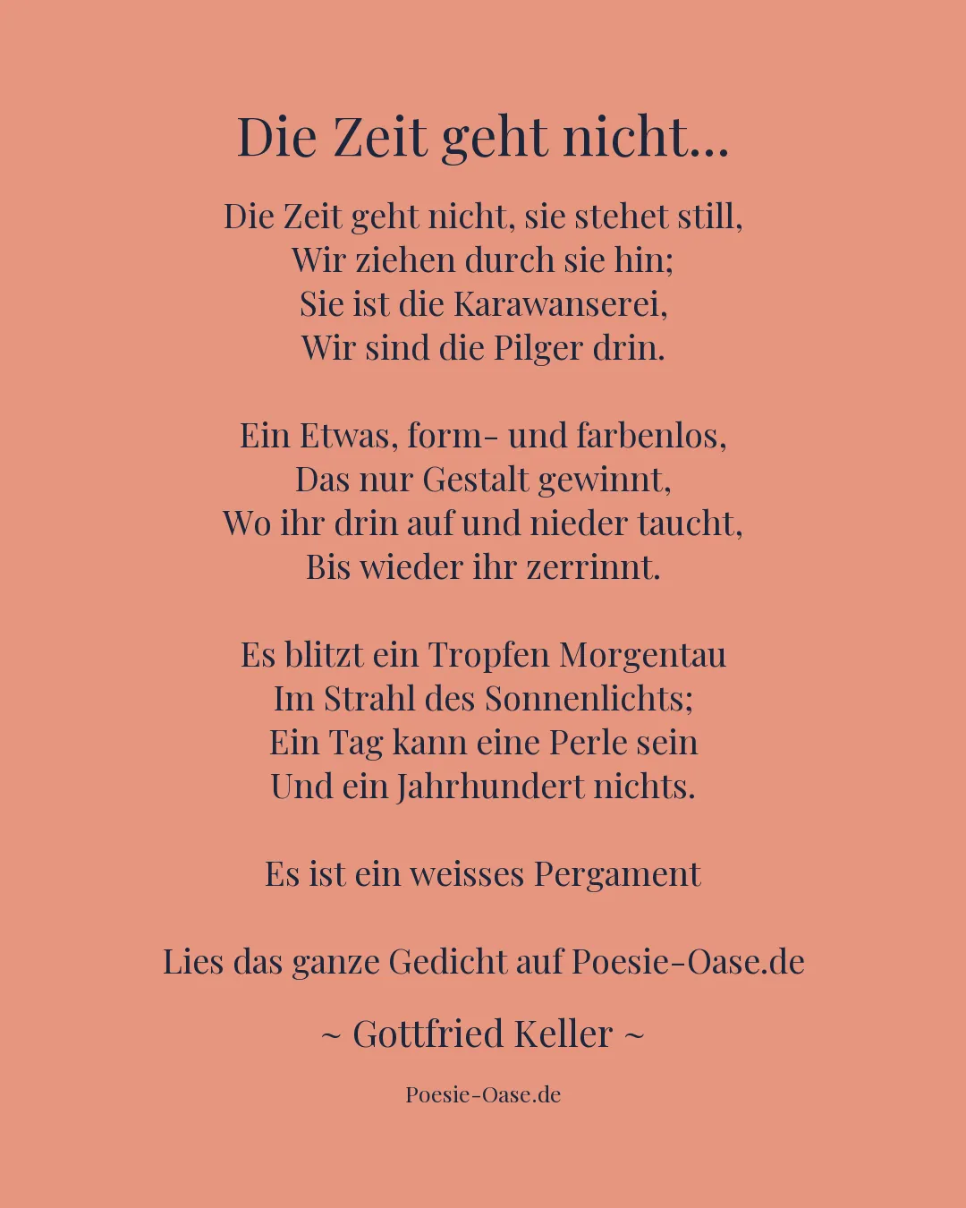 Illustration zu Die Zeit geht nicht...