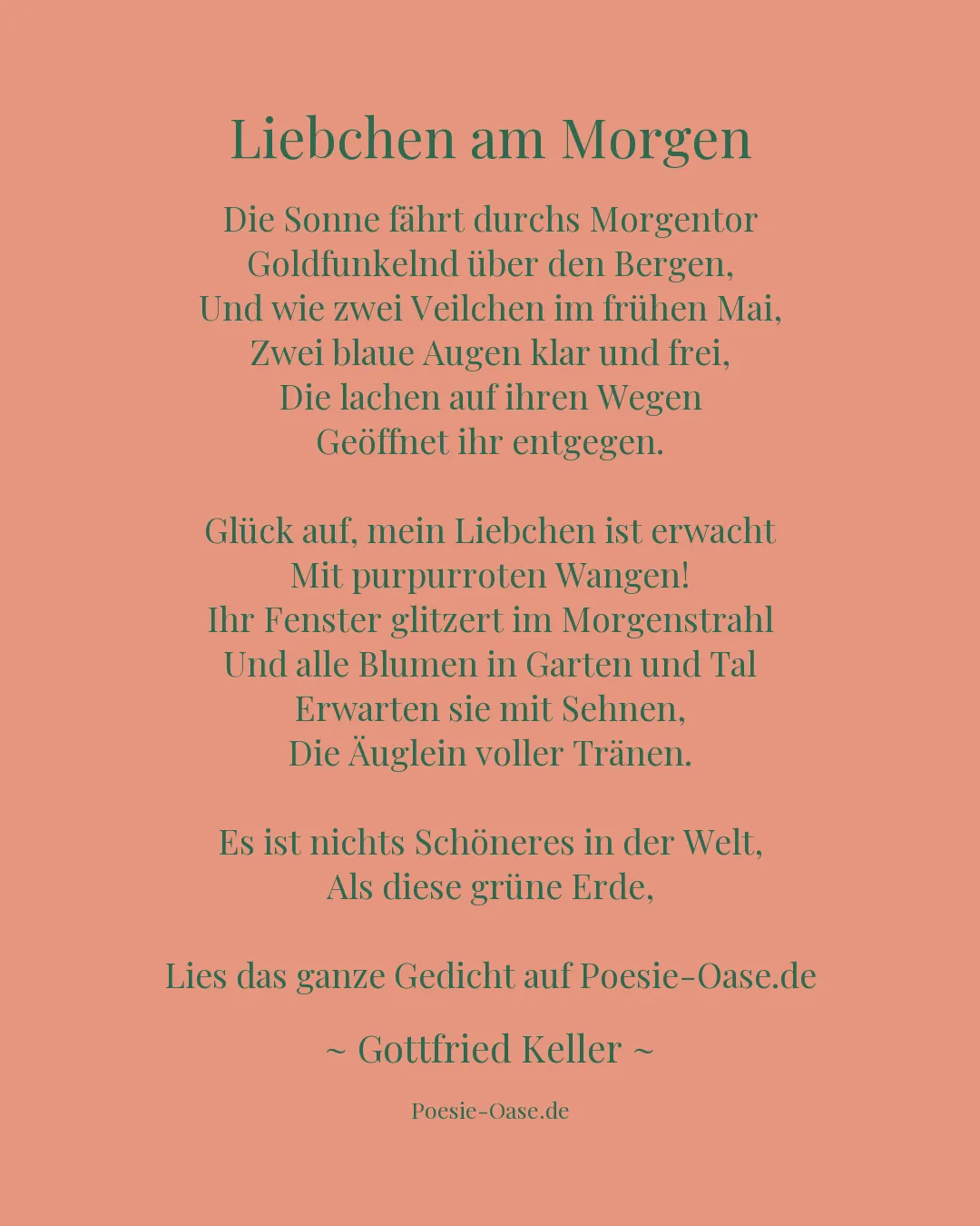 Illustration zu Liebchen am Morgen