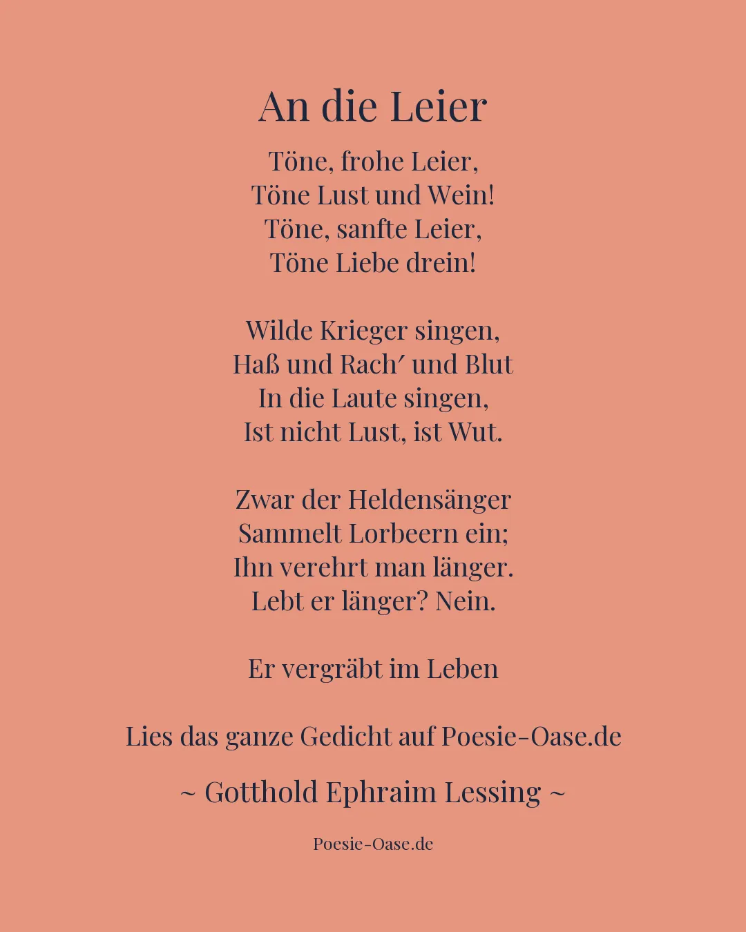 Illustration zu An die Leier