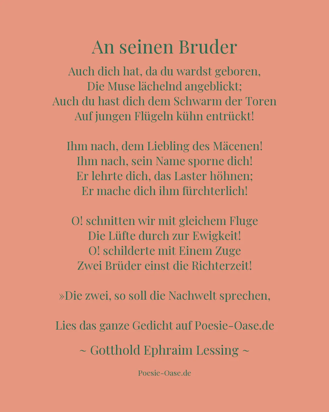 Illustration zu An seinen Bruder
