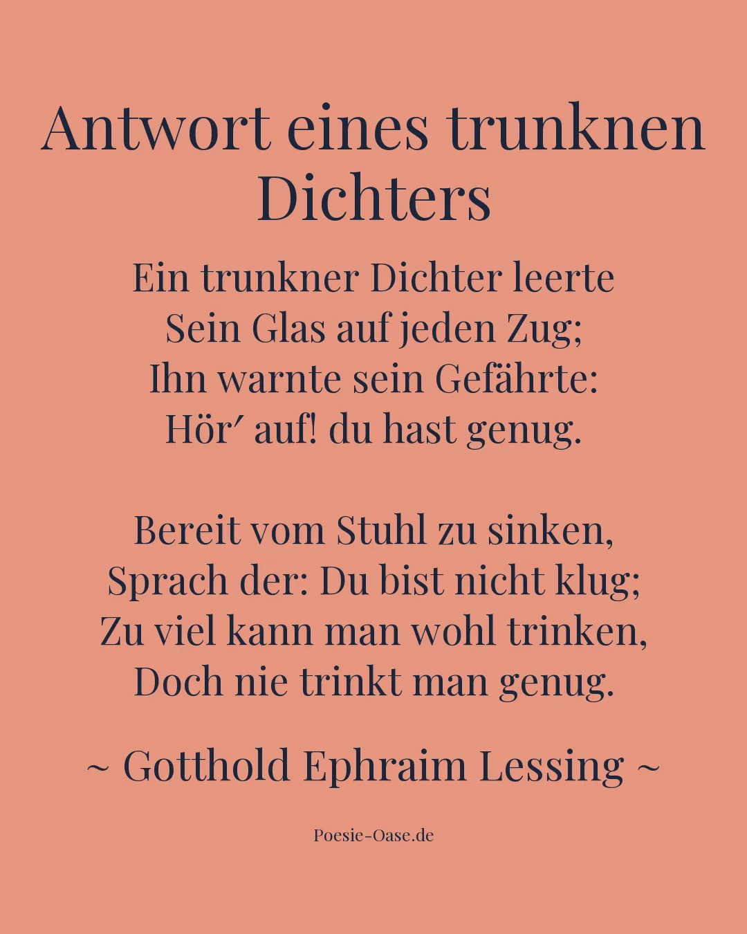Illustration zu Antwort eines trunknen Dichters