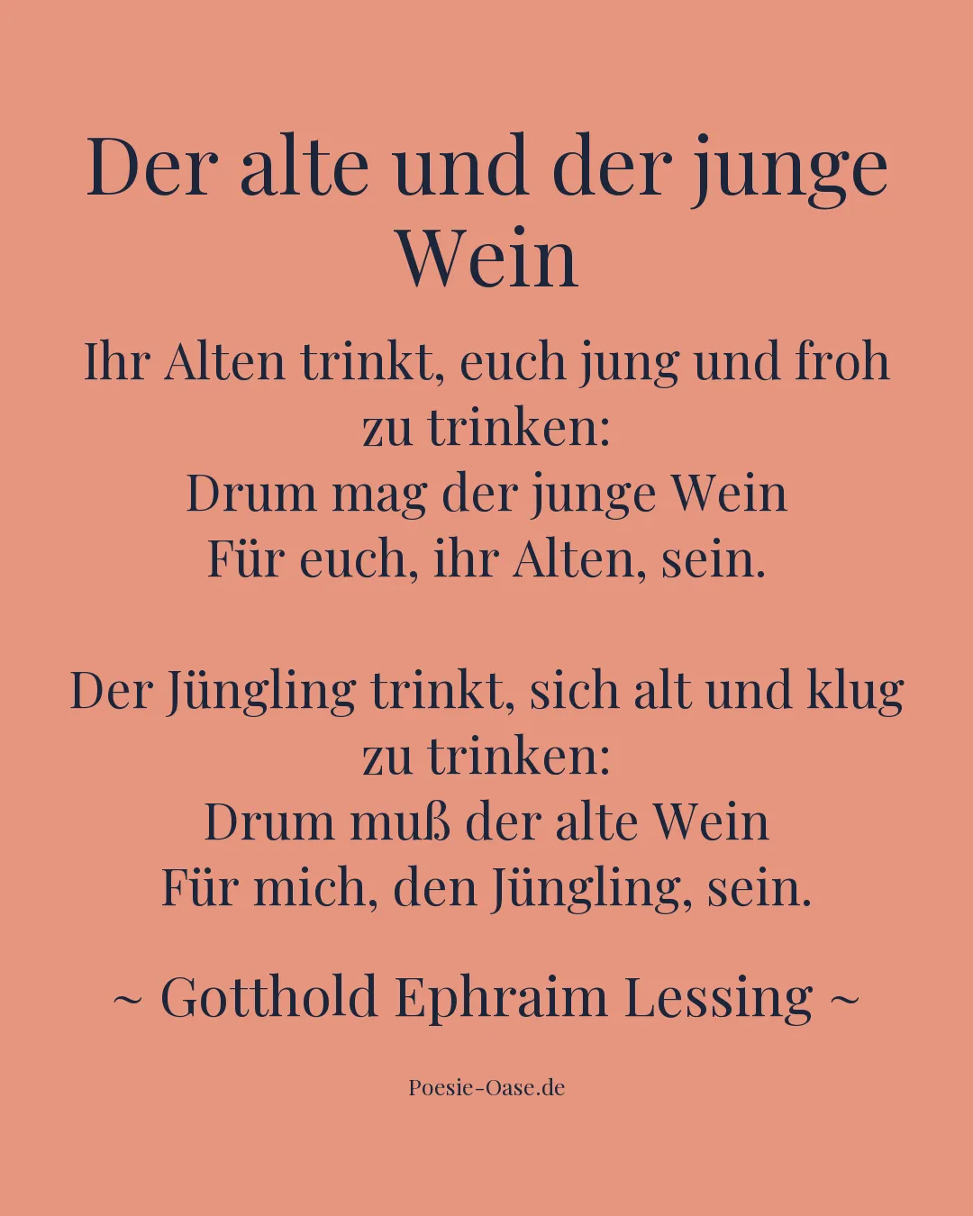 Illustration zu Der alte und der junge Wein