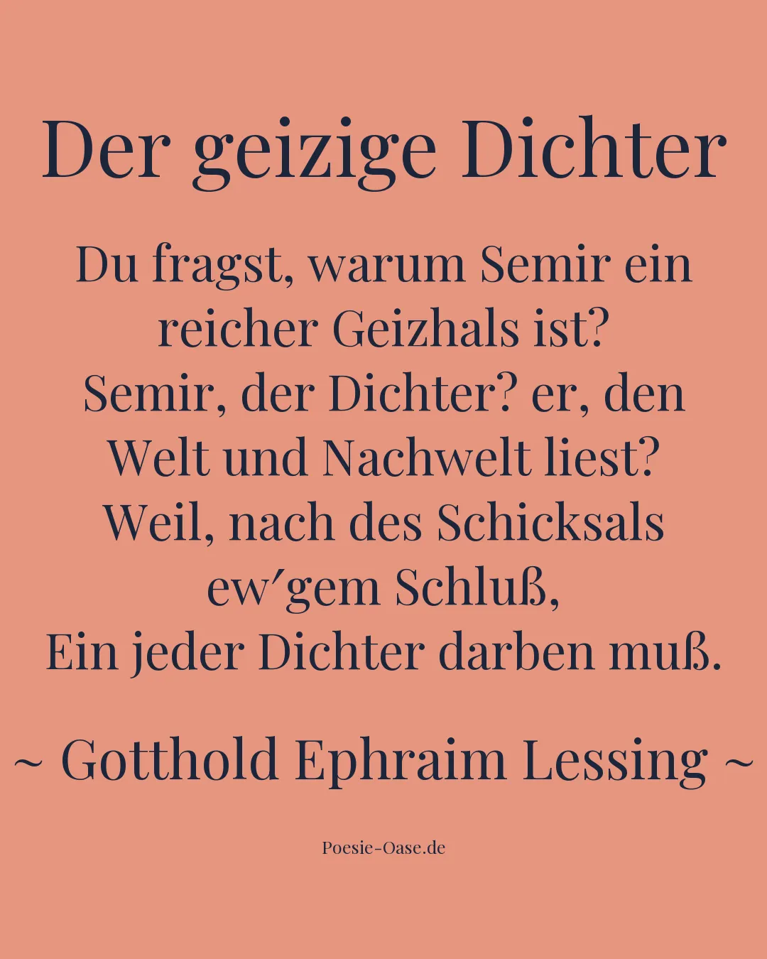 Illustration zu Der geizige Dichter