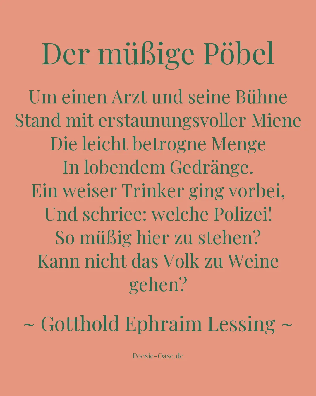 Illustration zu Der müßige Pöbel