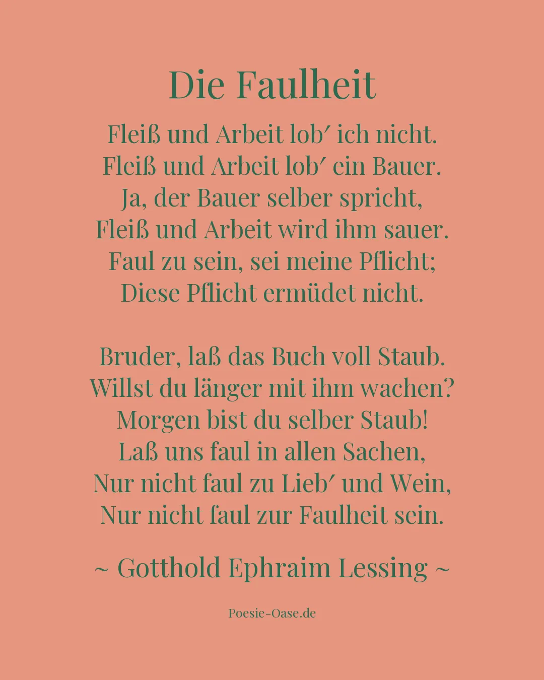 Illustration zu Die Faulheit
