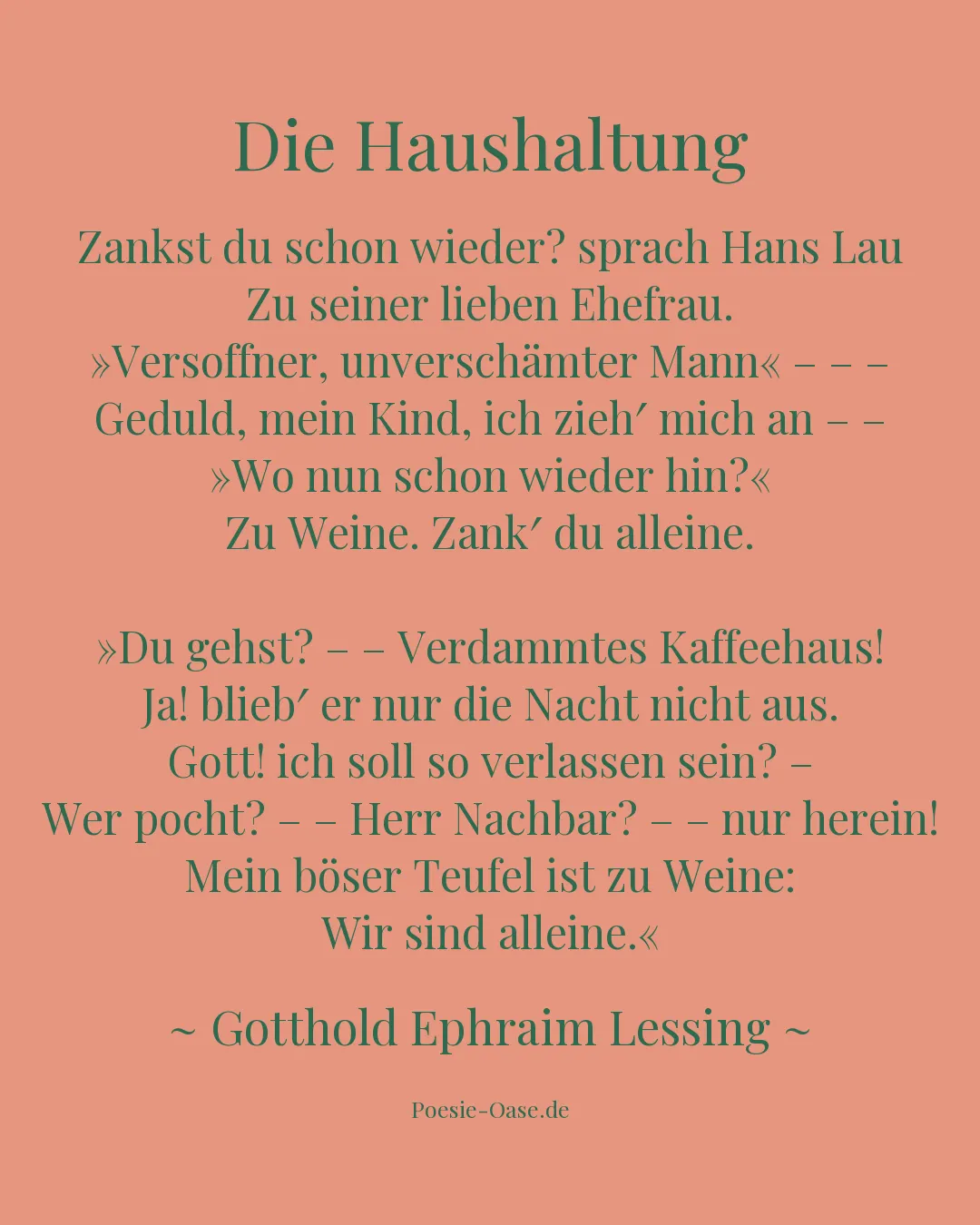 Illustration zu Die Haushaltung