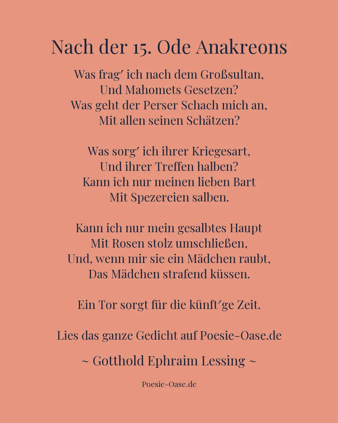 Illustration zu Nach der 15. Ode Anakreons
