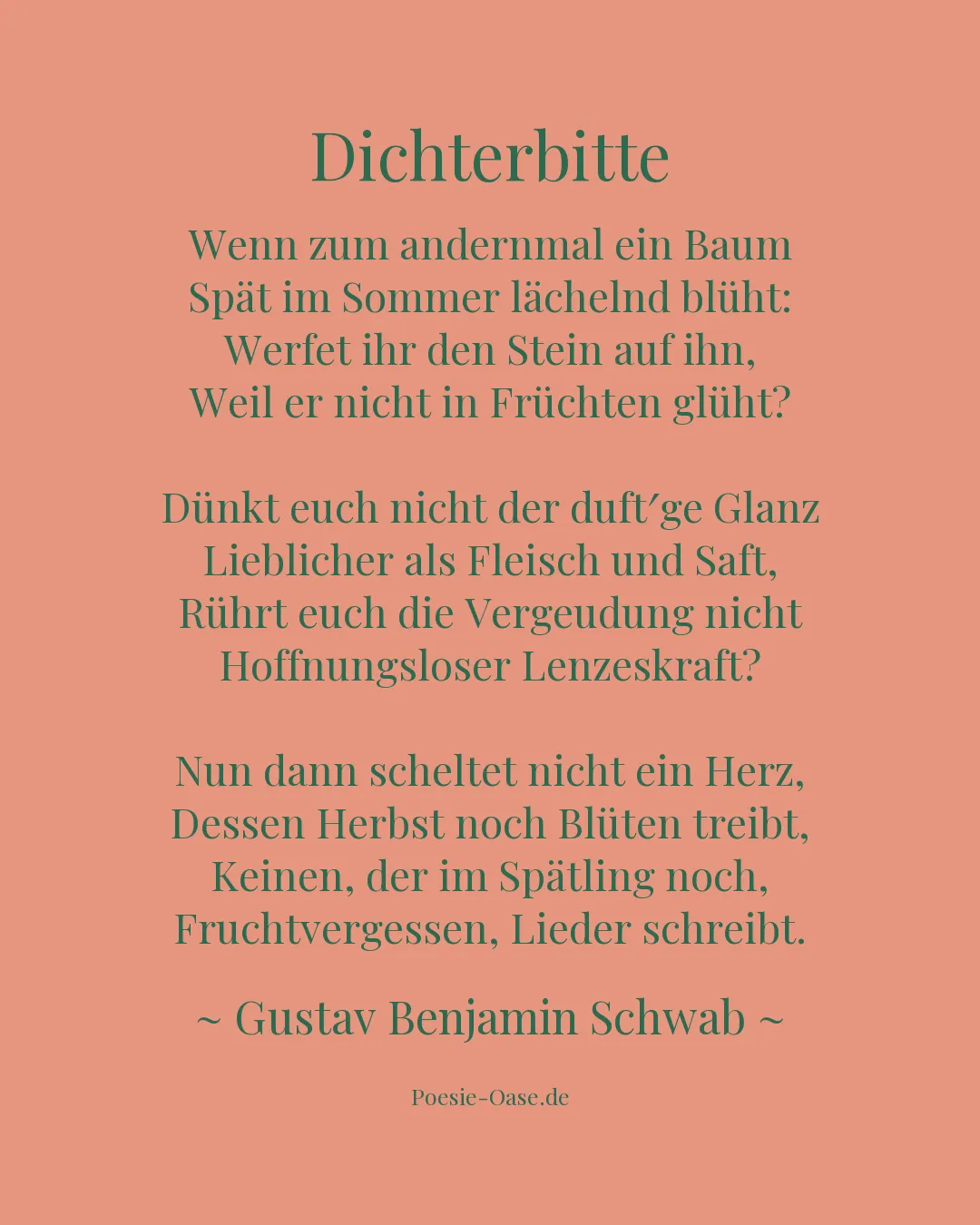 Illustration zu Dichterbitte