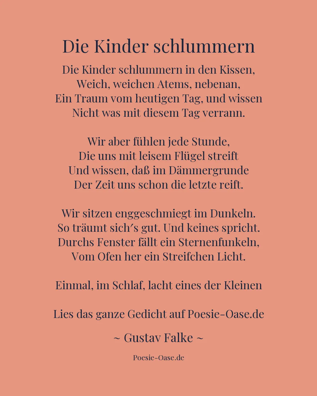 Illustration zu Die Kinder schlummern