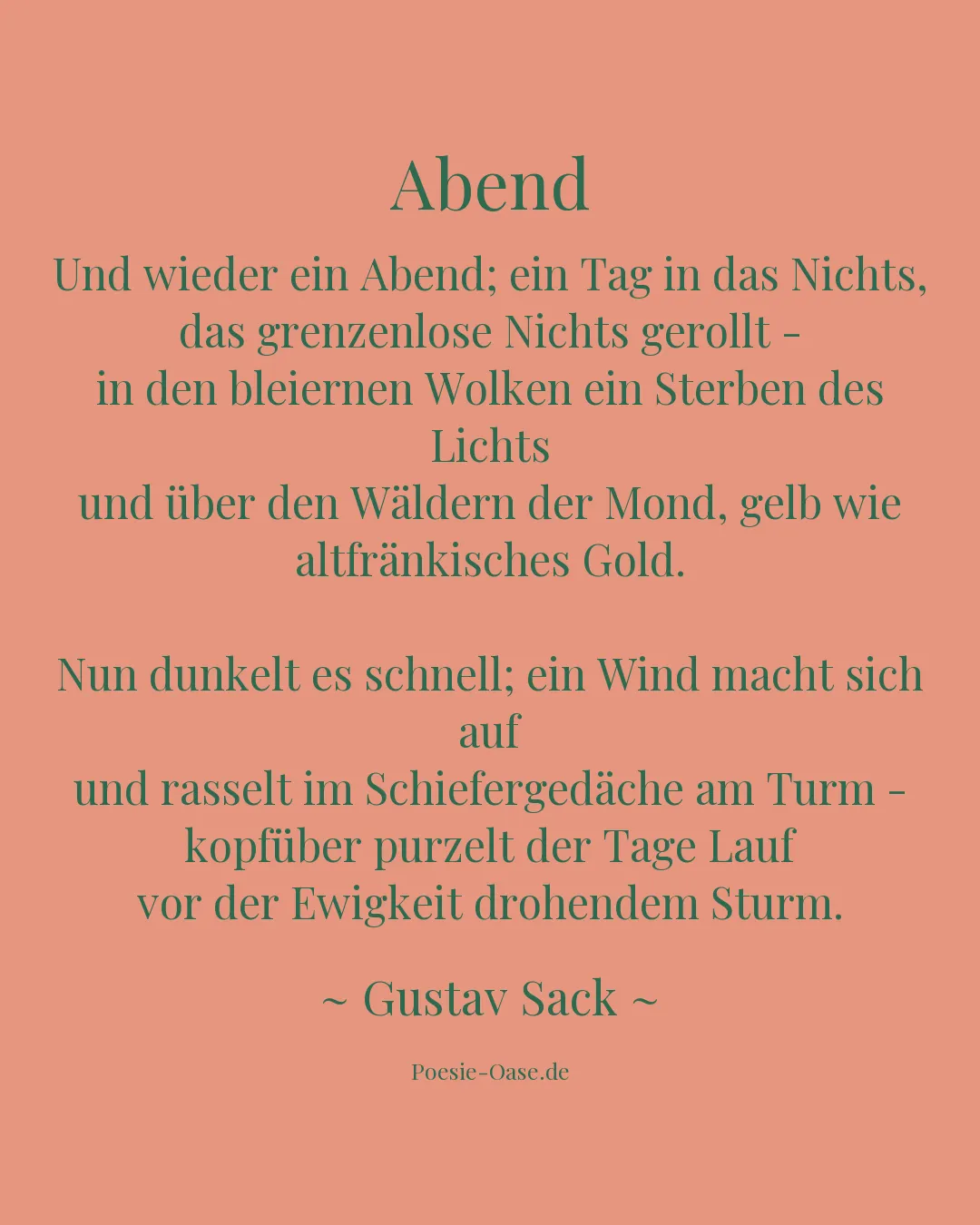 Illustration zu Abend