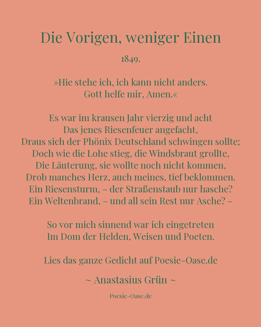 Illustration zu Die Vorigen, weniger Einen