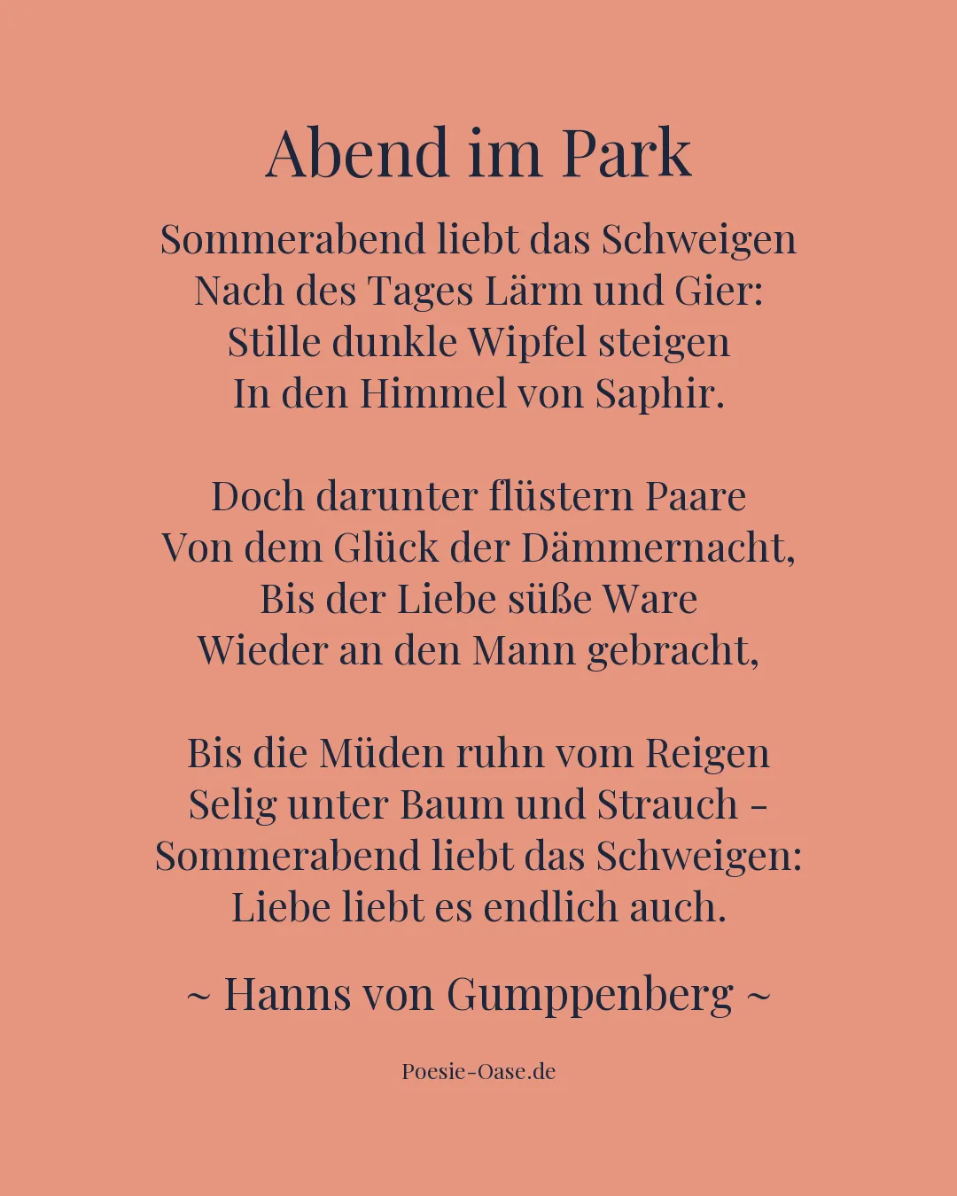 Illustration zu Abend im Park