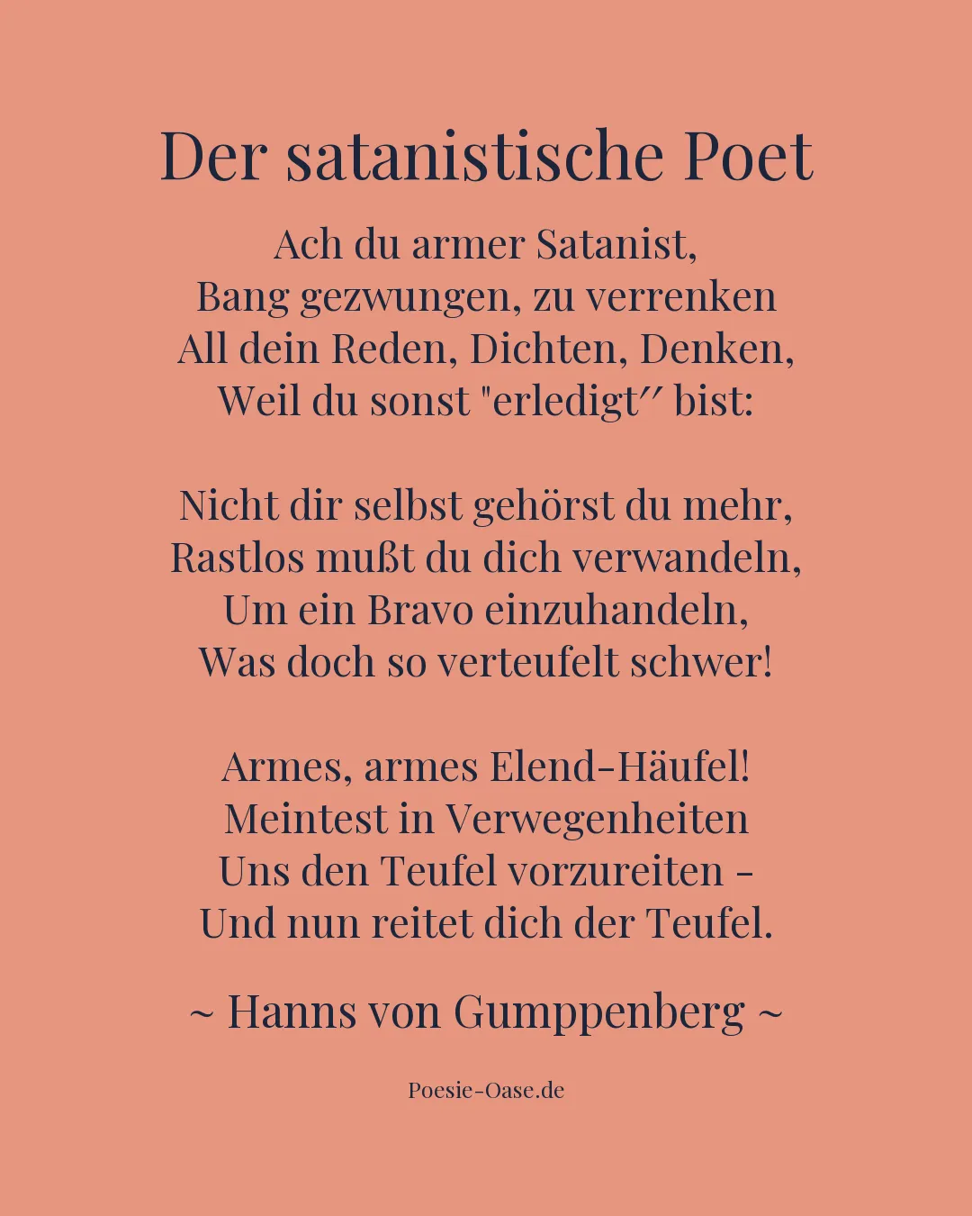Illustration zu Der satanistische Poet