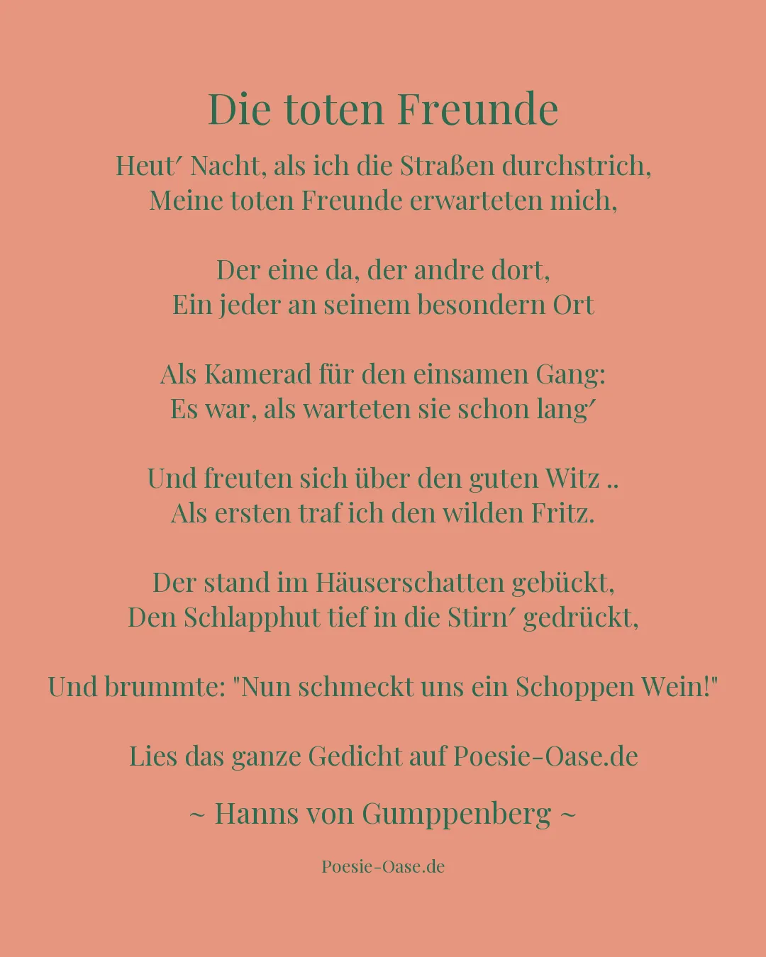 Illustration zu Die toten Freunde