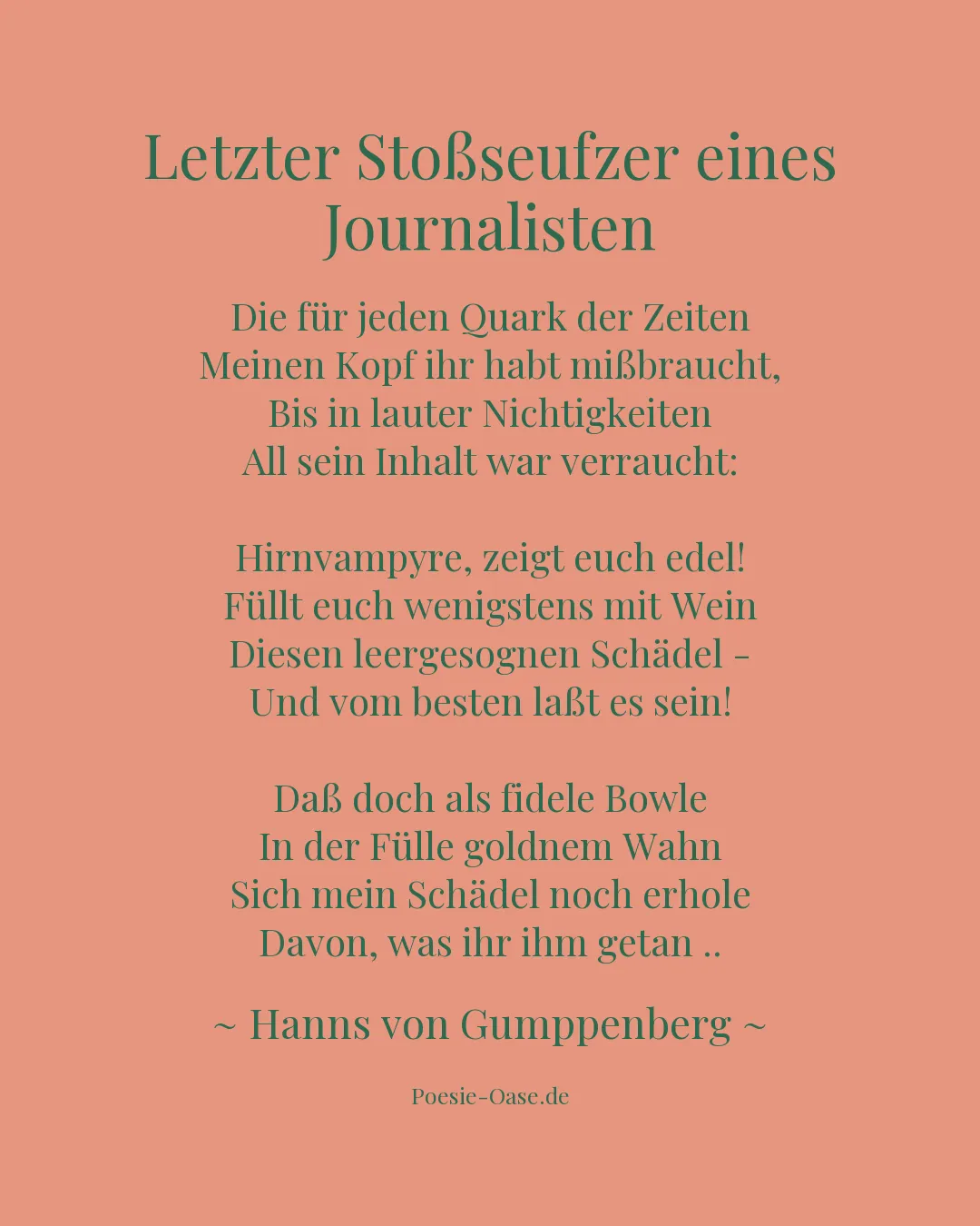 Illustration zu Letzter Stoßseufzer eines Journalisten