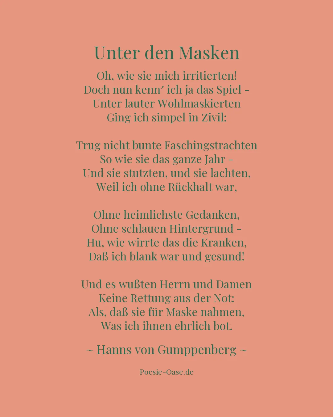 Illustration zu Unter den Masken