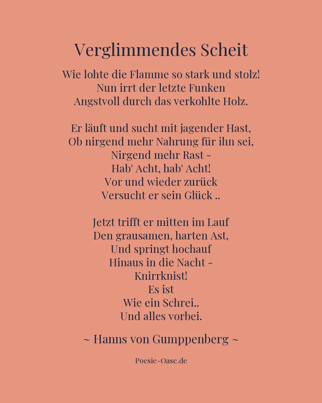 Illustration zu Verglimmendes Scheit