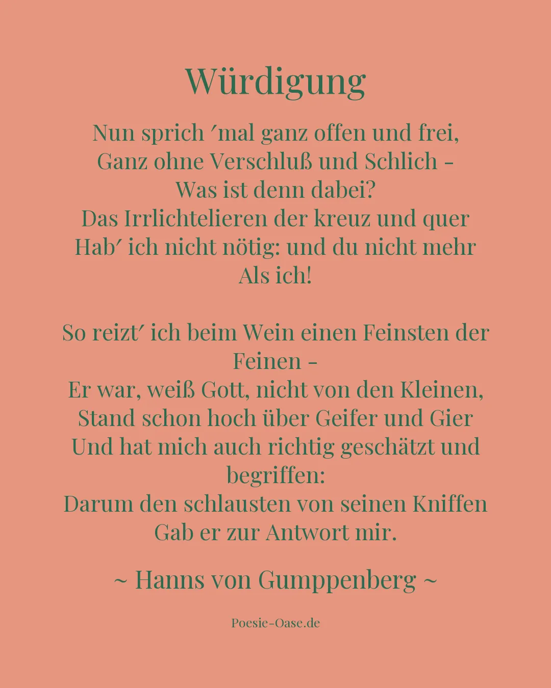 Illustration zu Würdigung
