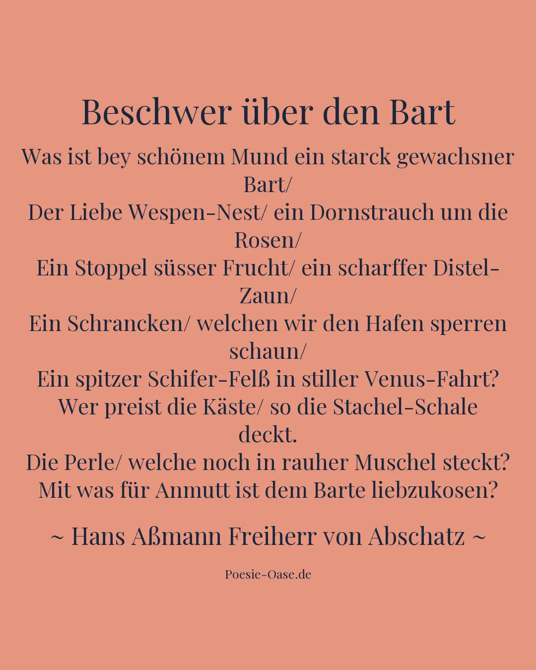 Illustration zu Beschwer über den Bart