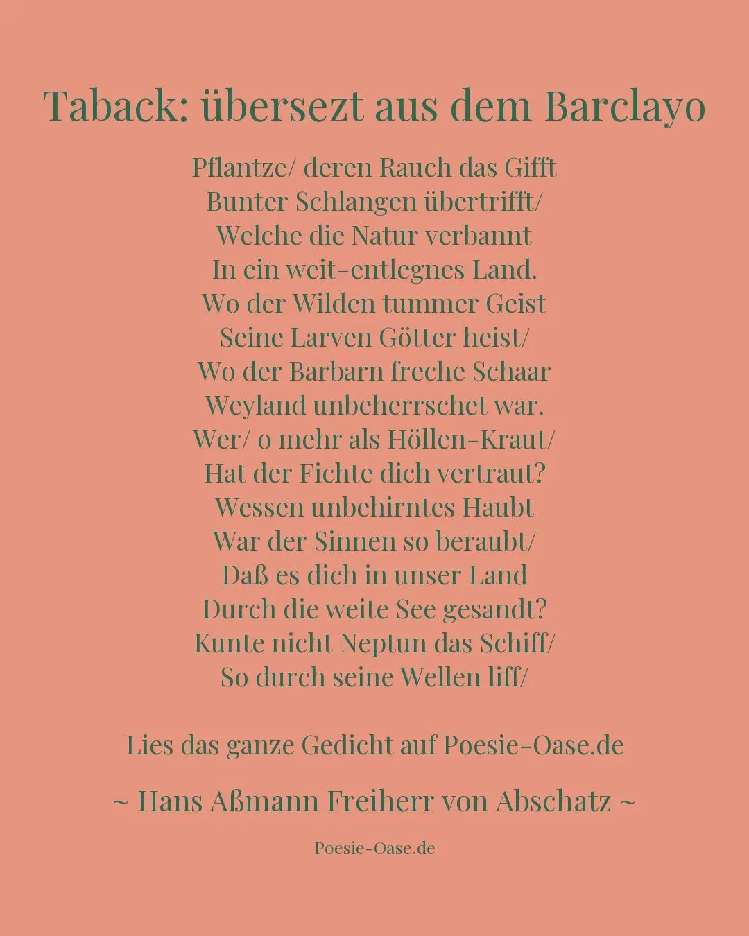 Illustration zu Taback: übersezt aus dem Barclayo