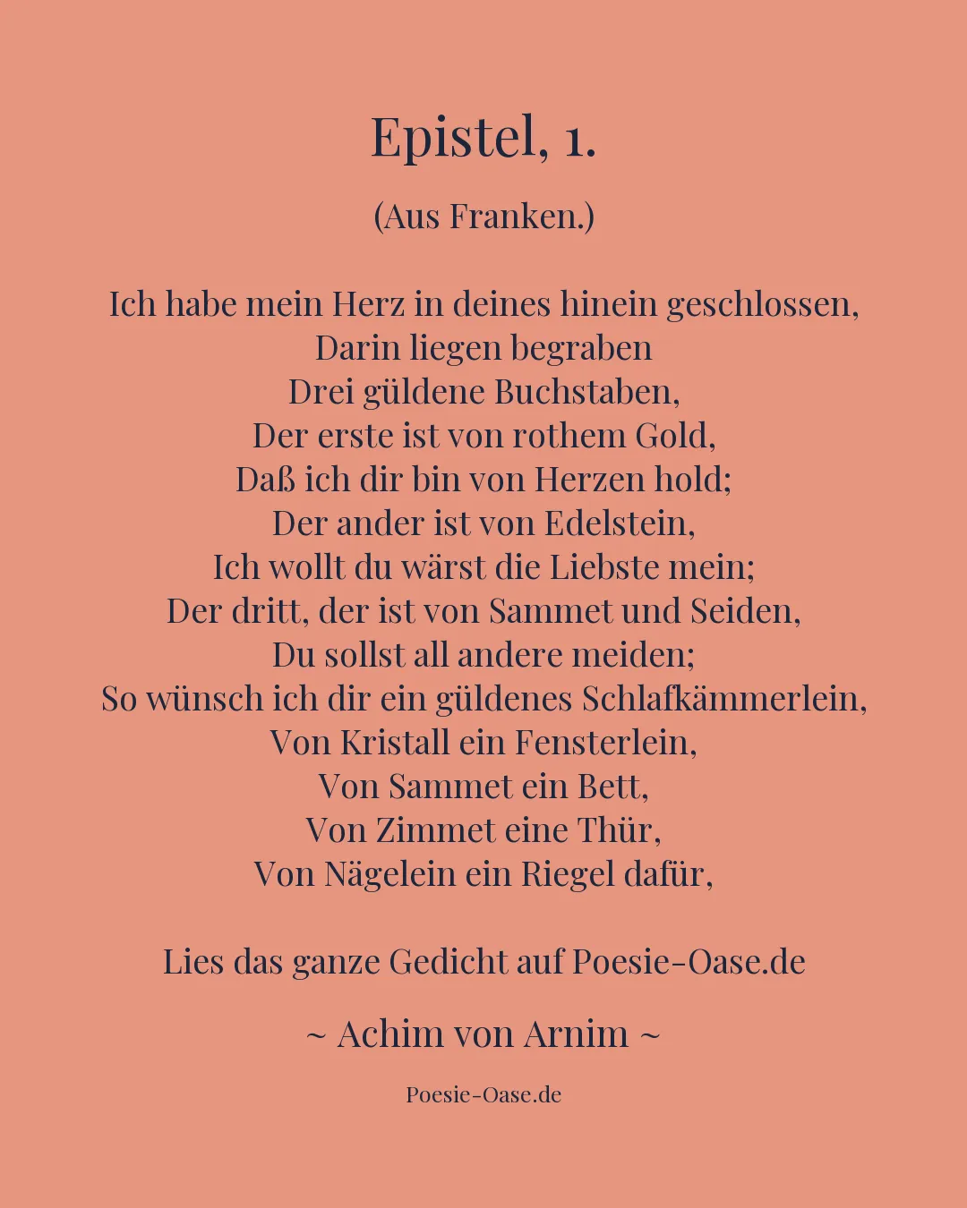 Illustration zu Epistel, 1.
