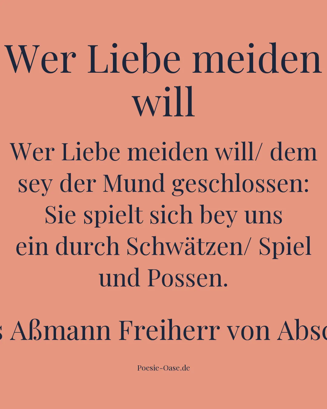 Illustration zu Wer Liebe meiden will