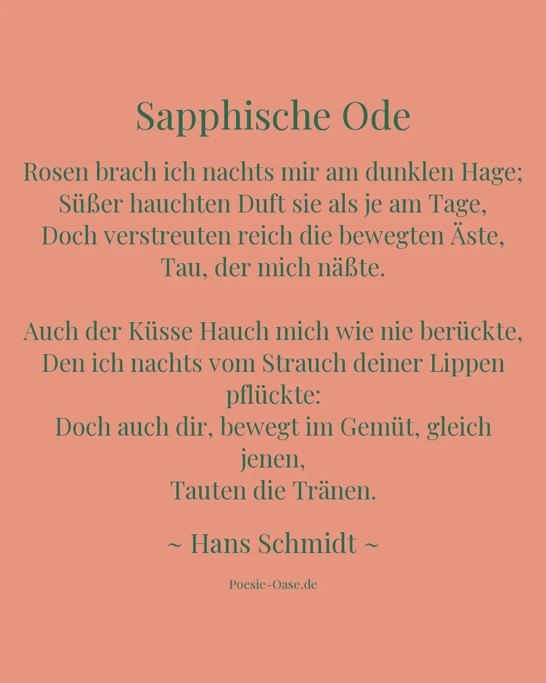 Illustration zu Sapphische Ode