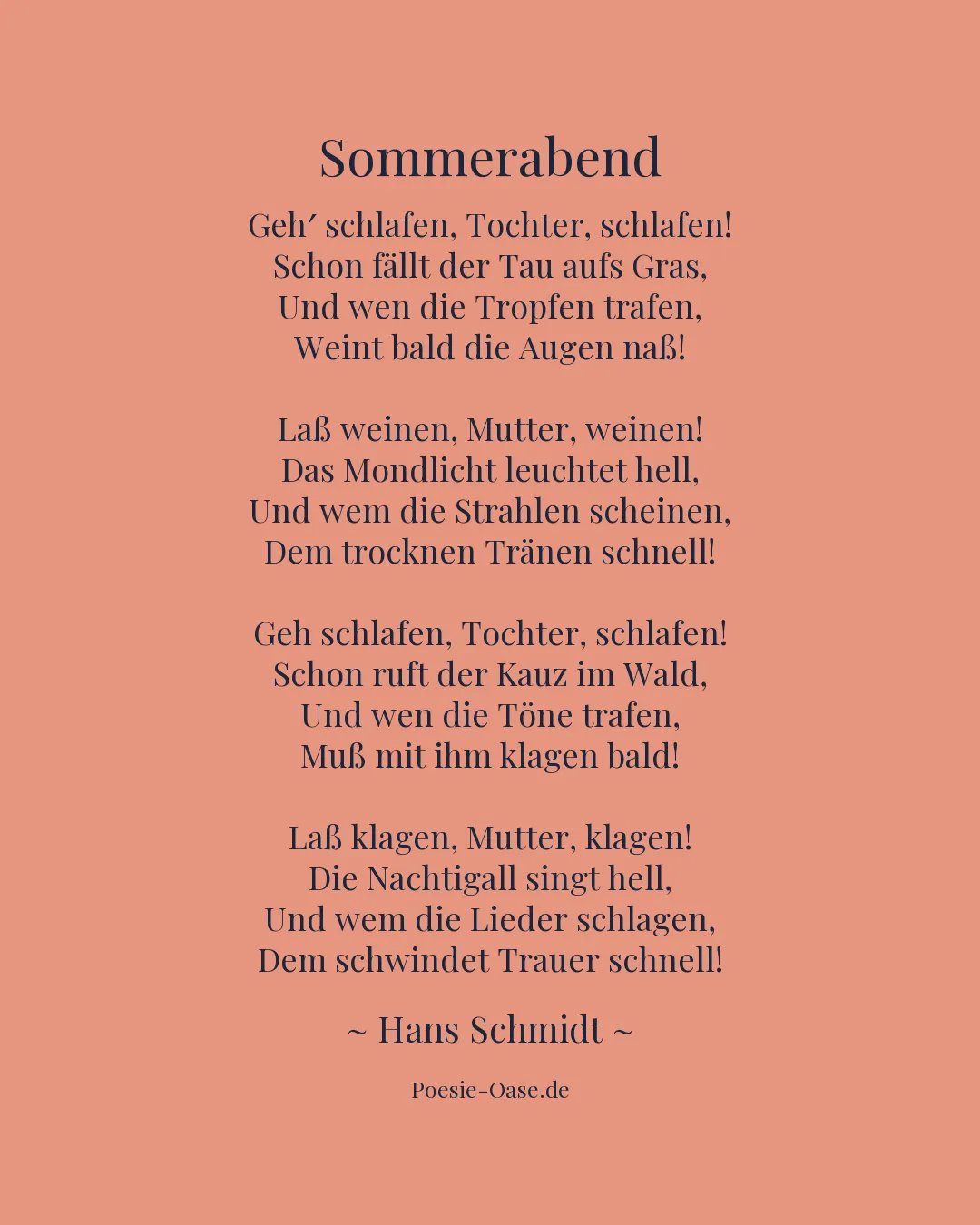 Illustration zu Sommerabend