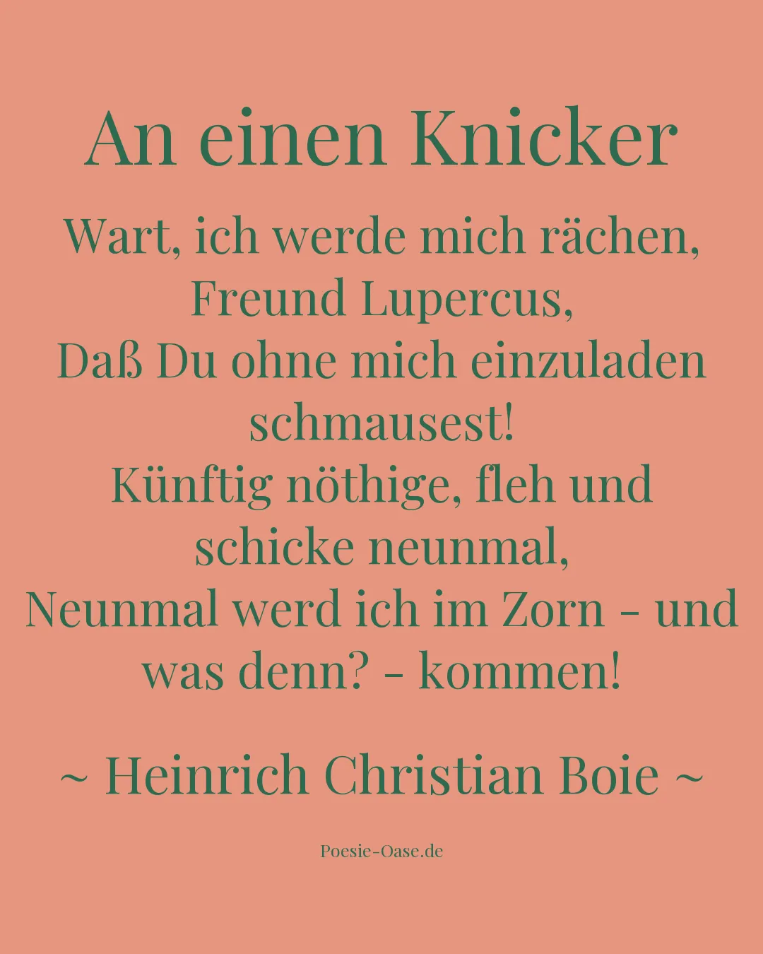 Illustration zu An einen Knicker