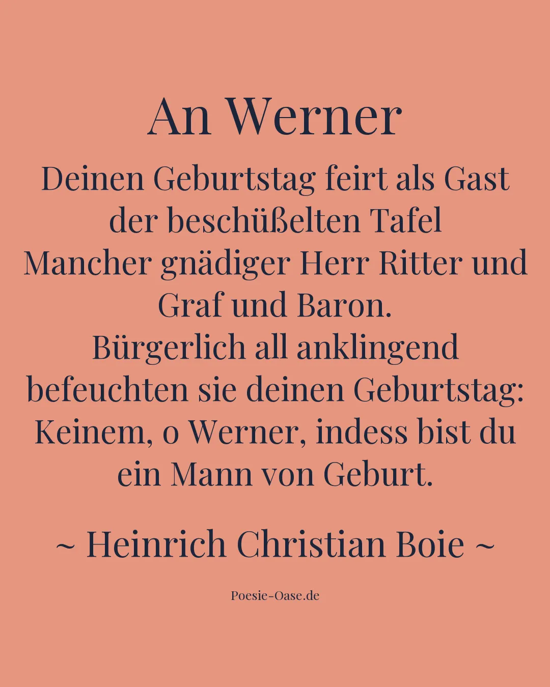 Illustration zu An Werner