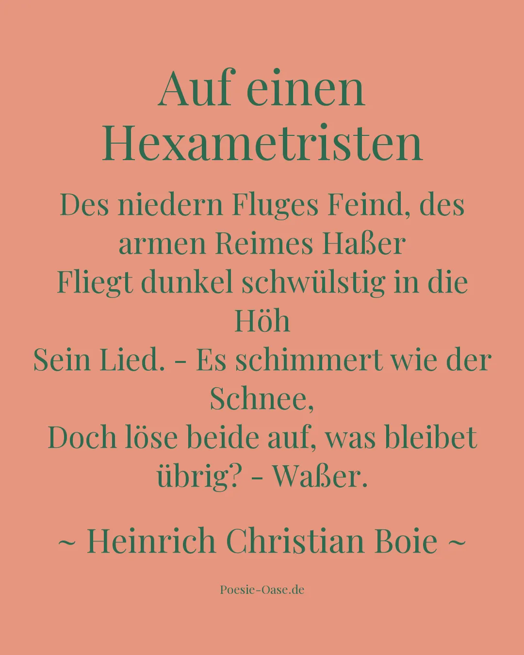 Illustration zu Auf einen Hexametristen