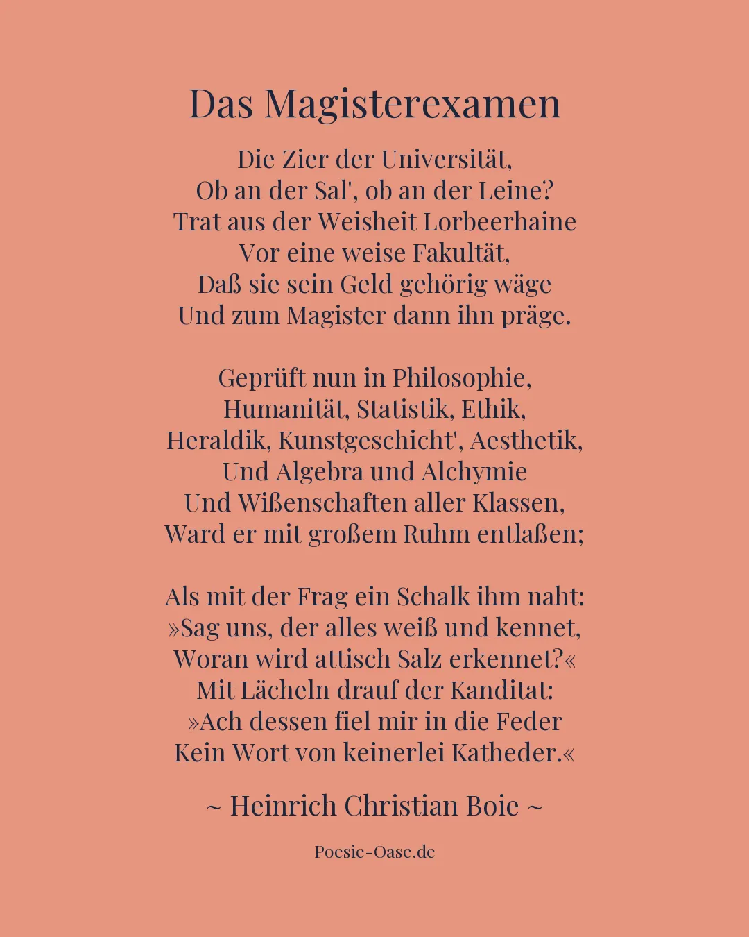 Illustration zu Das Magisterexamen