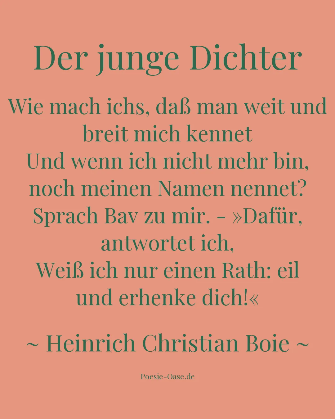 Illustration zu Der junge Dichter
