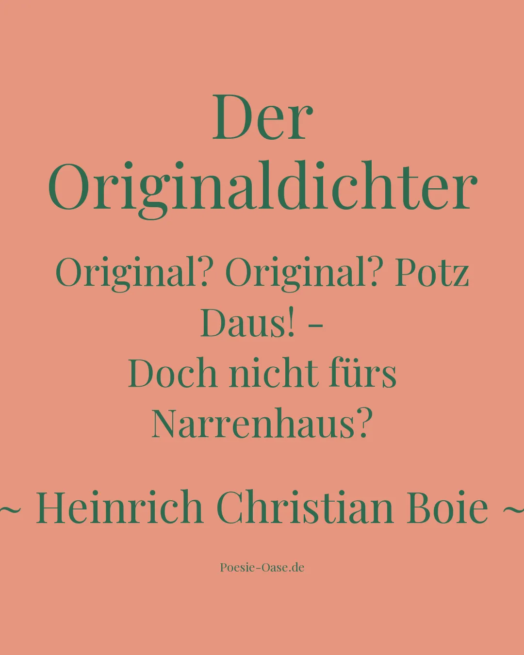 Illustration zu Der Originaldichter