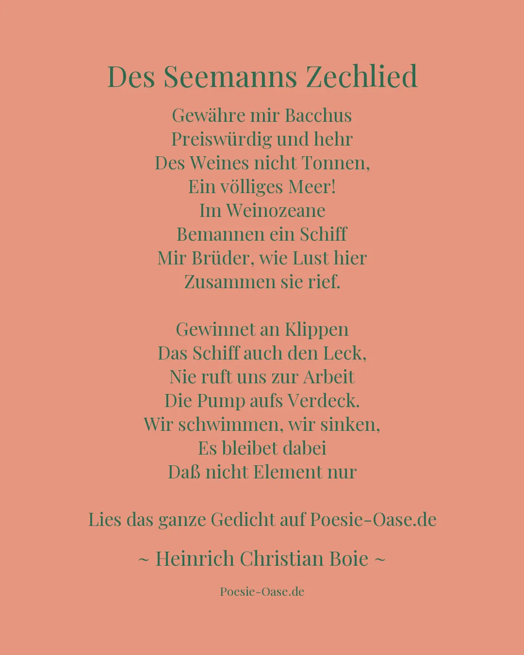 Illustration zu Des Seemanns Zechlied