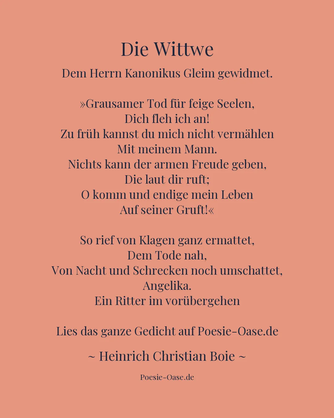 Illustration zu Die Wittwe