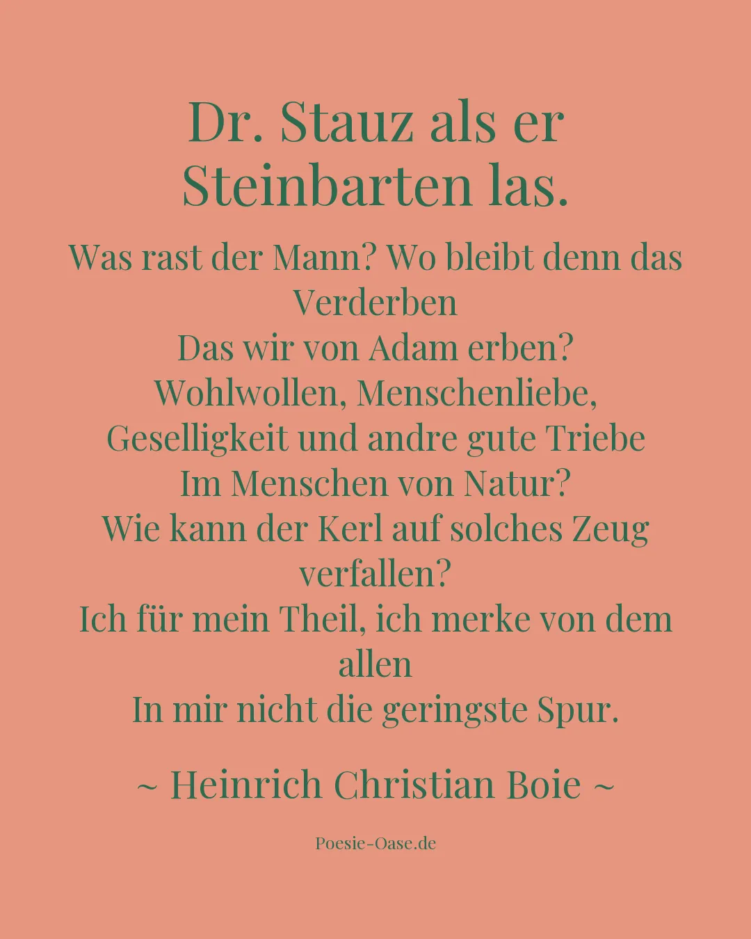 Illustration zu Dr. Stauz als er Steinbarten las.