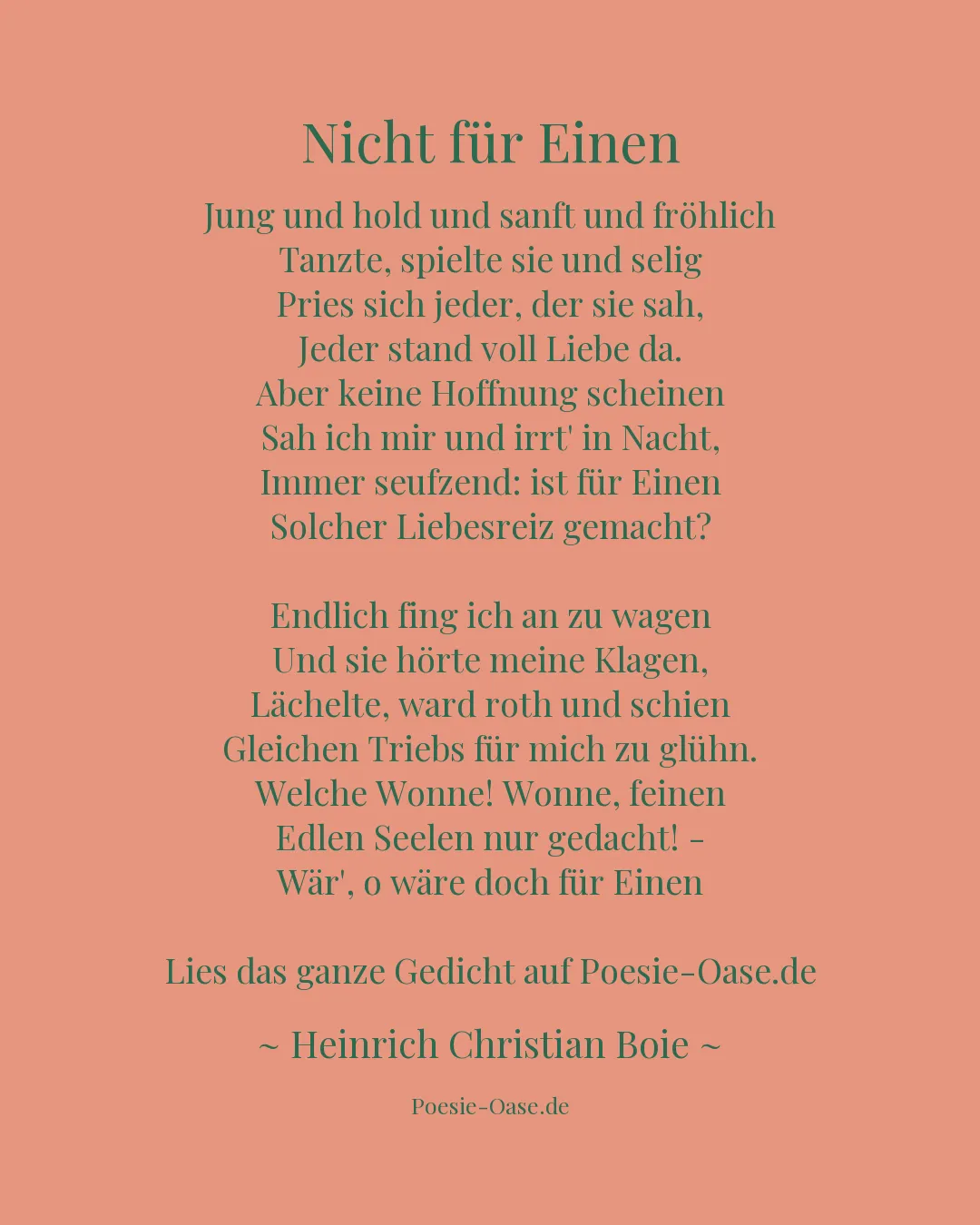 Illustration zu Nicht für Einen