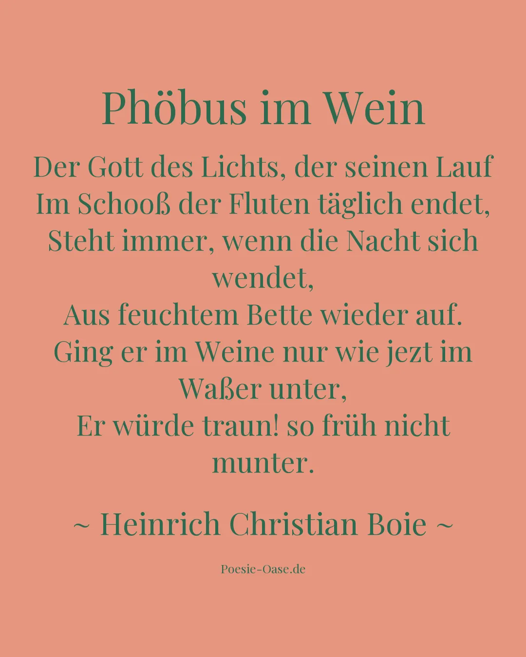 Illustration zu Phöbus im Wein