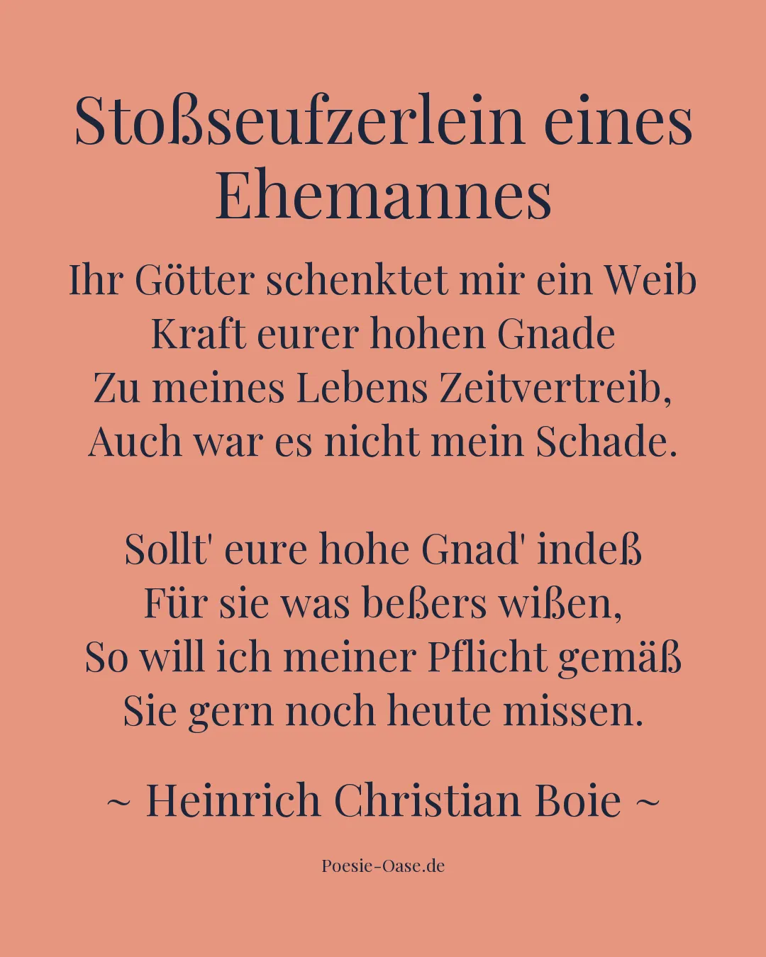 Illustration zu Stoßseufzerlein eines Ehemannes