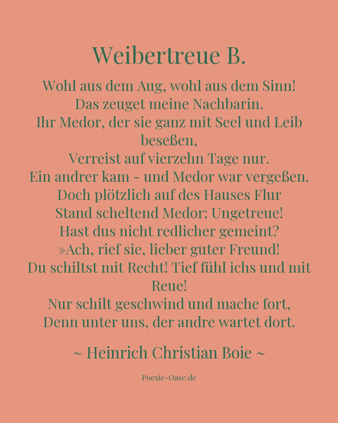 Illustration zu Weibertreue B.