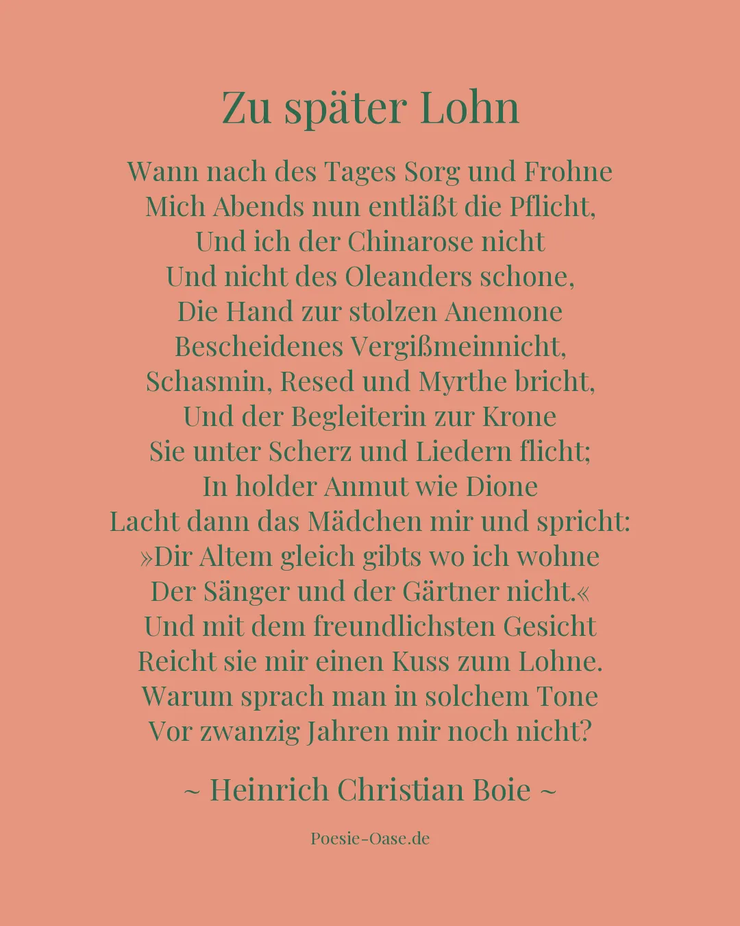 Illustration zu Zu später Lohn