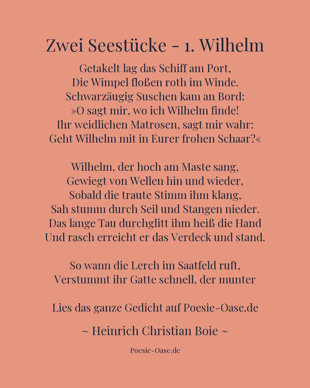 Illustration zu Zwei Seestücke - 1. Wilhelm