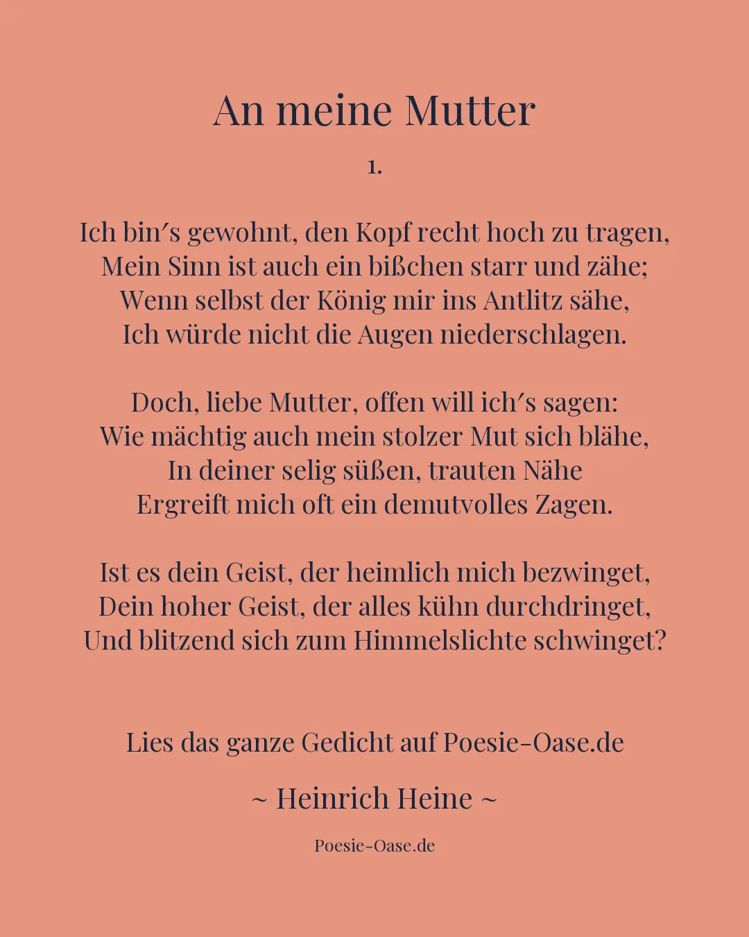 Illustration zu An meine Mutter