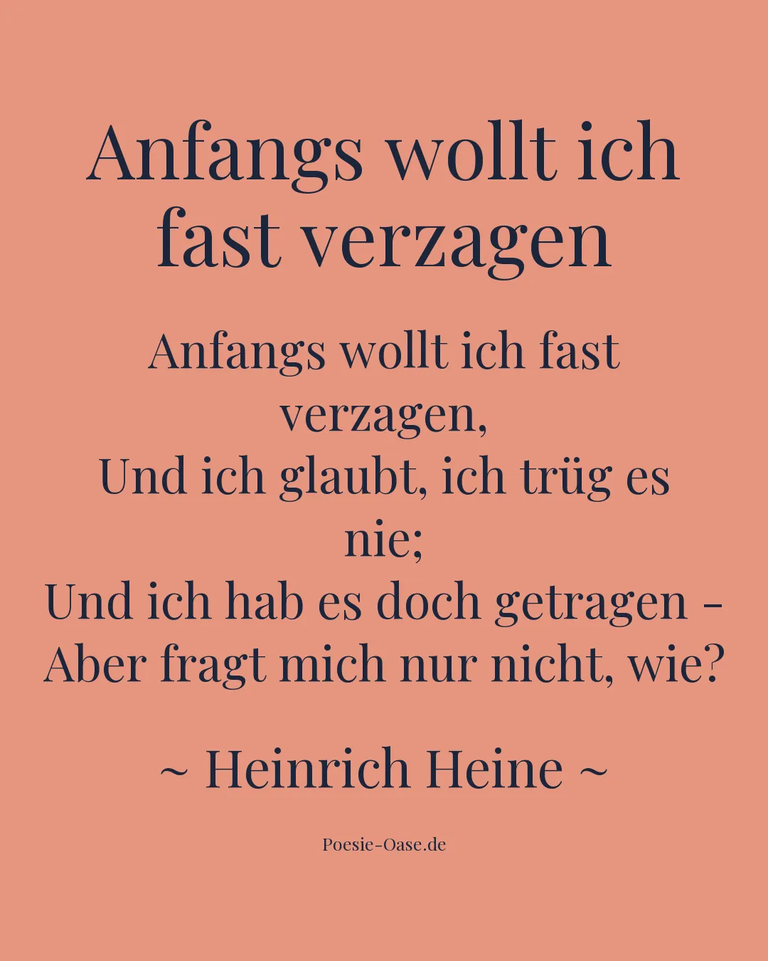 Illustration zu Anfangs wollt ich fast verzagen