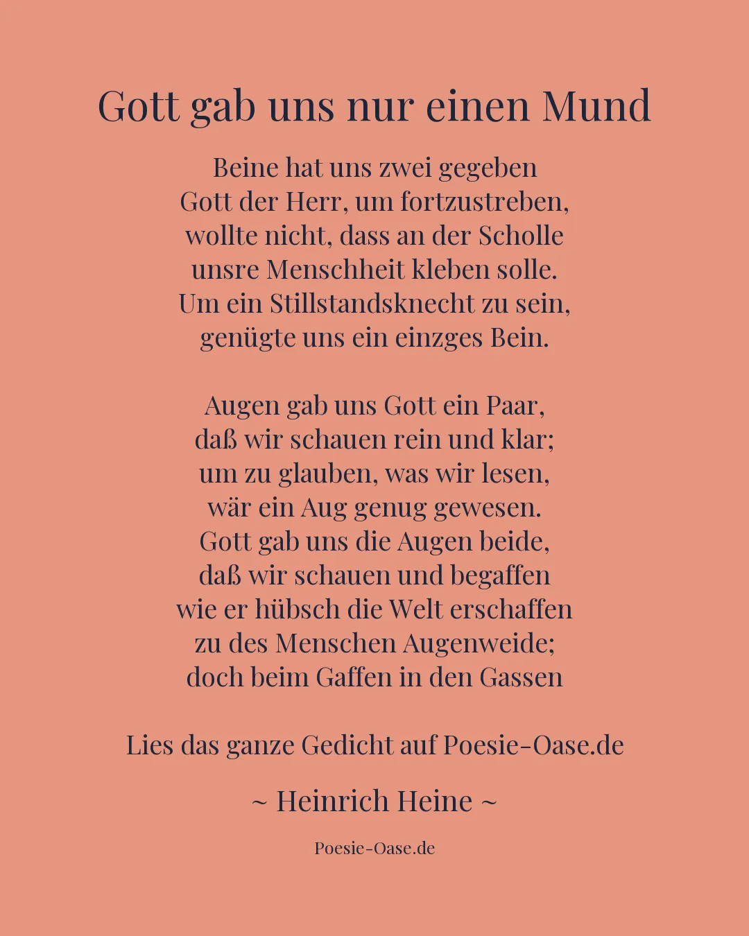 Illustration zu Gott gab uns nur einen Mund
