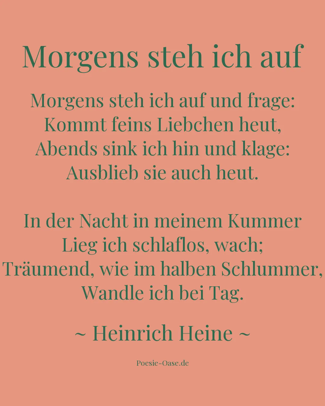 Illustration zu Morgens steh ich auf