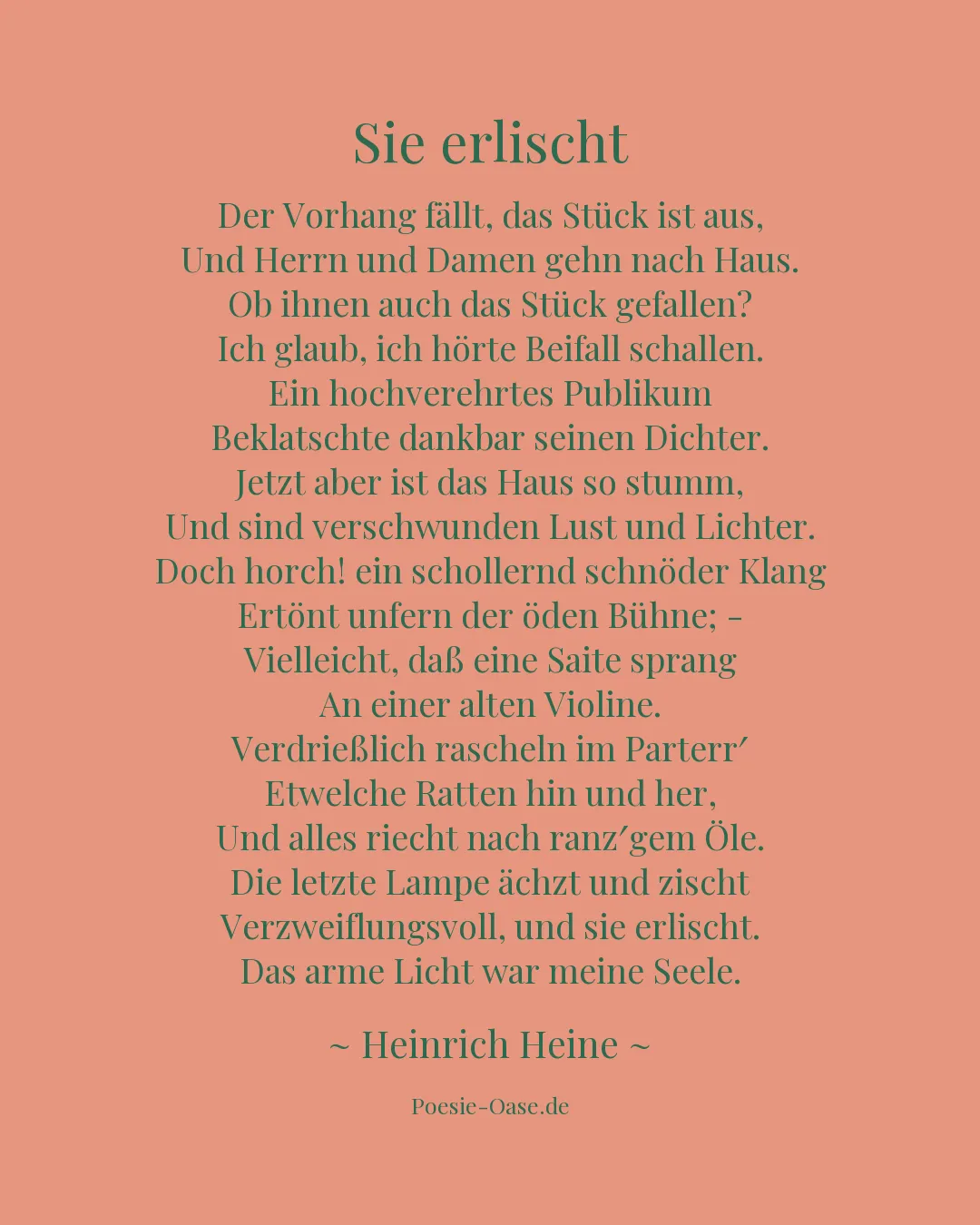 Illustration zu Sie erlischt