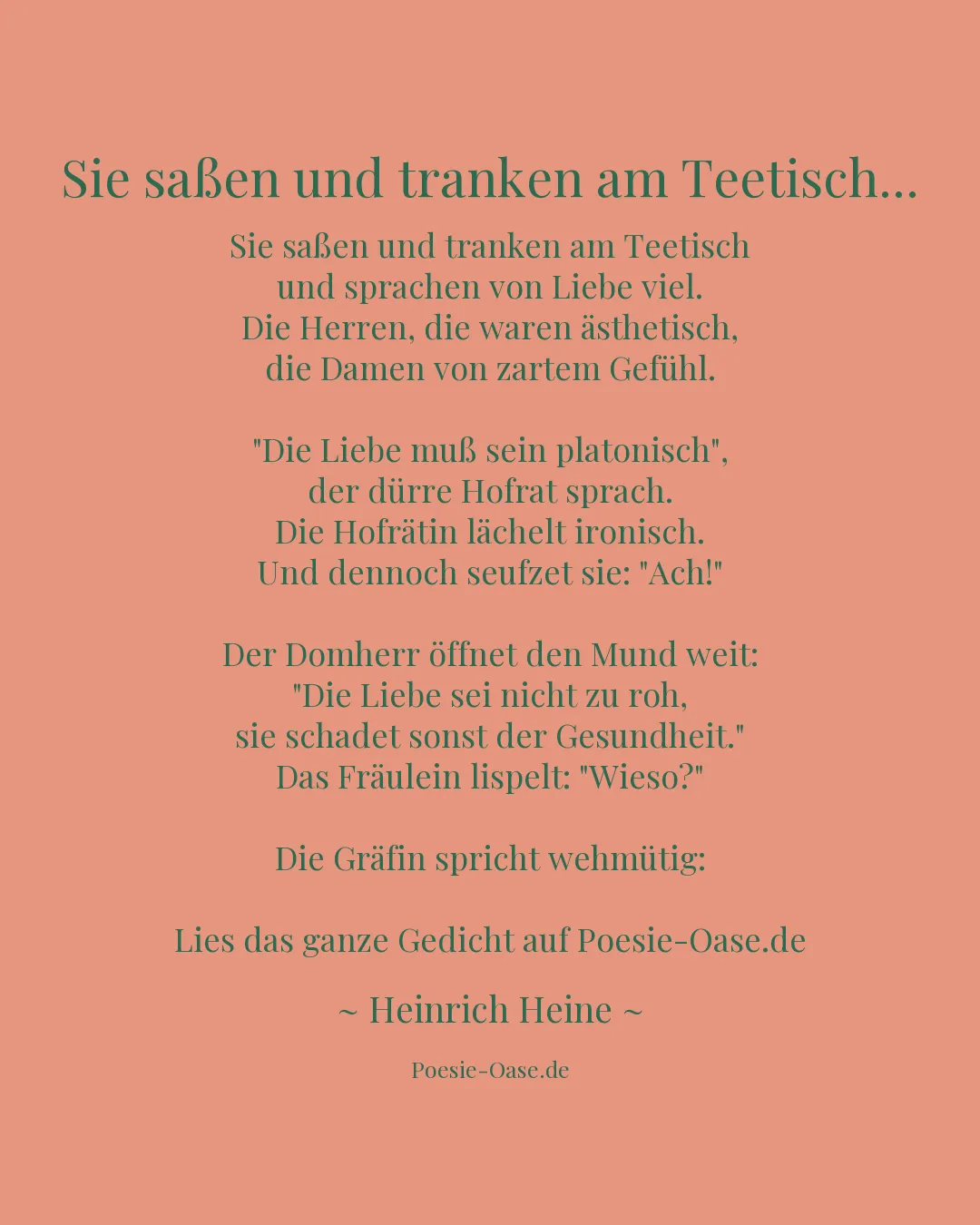 Illustration zu Sie saßen und tranken am Teetisch...