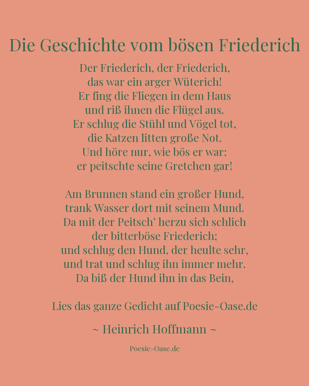 Illustration zu Die Geschichte vom bösen Friederich